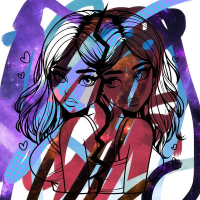 realistic girl split