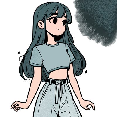 girl in a cute crop top