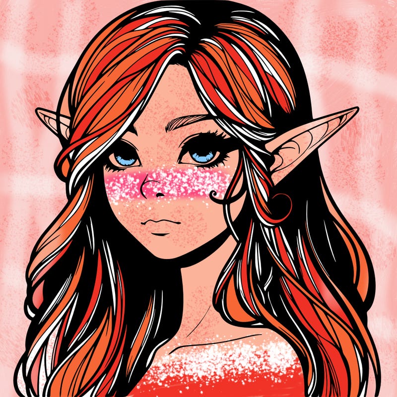 elf girl realistic dark fantasy