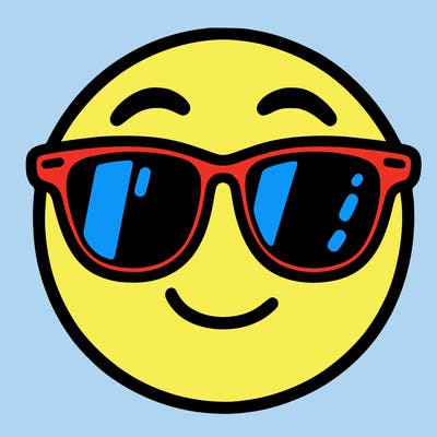 emoji with sunglasses