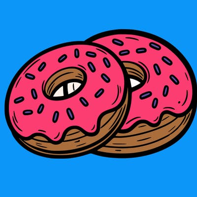 a piece of food doughnuts