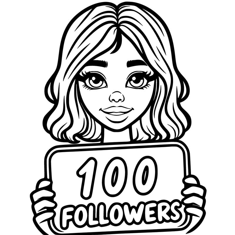 100 followers realistic girl