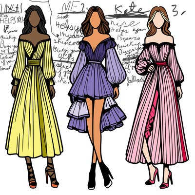 fashion models dresses