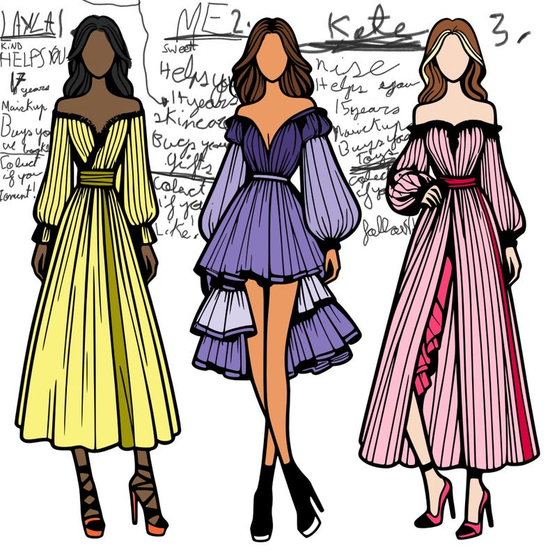 fashion models dresses