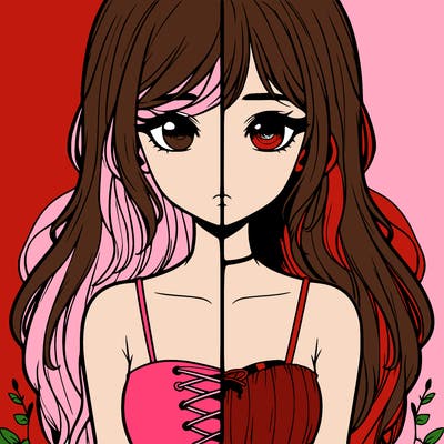 a realistic girl split