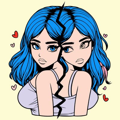 realistic girl split