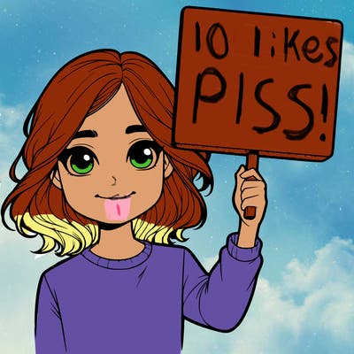 realistic girl holding up a sign