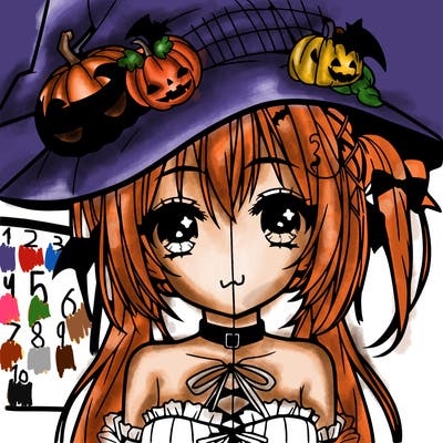 halloween anime girl