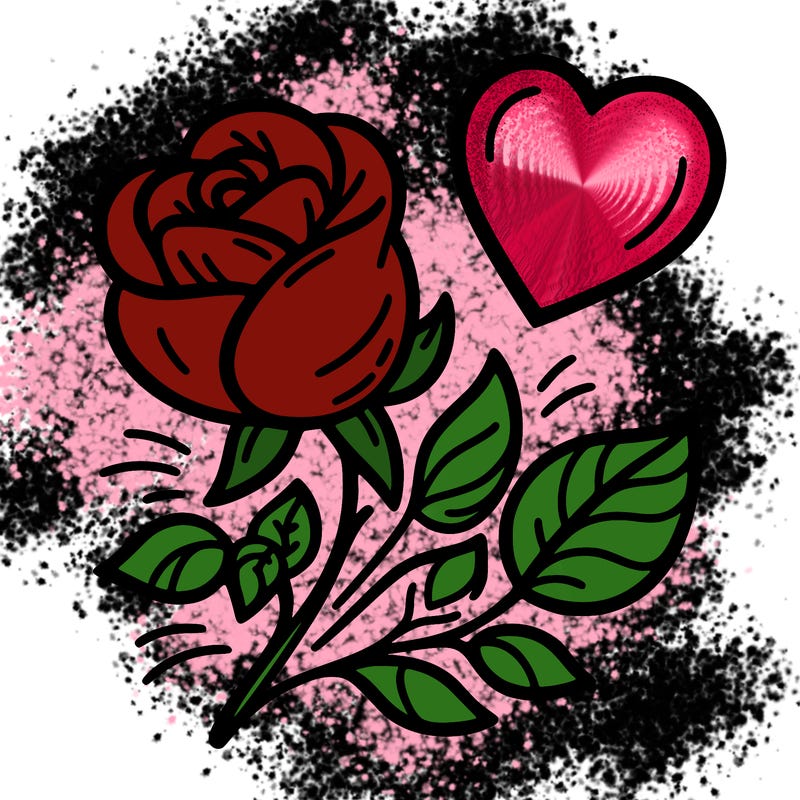 rose and heart