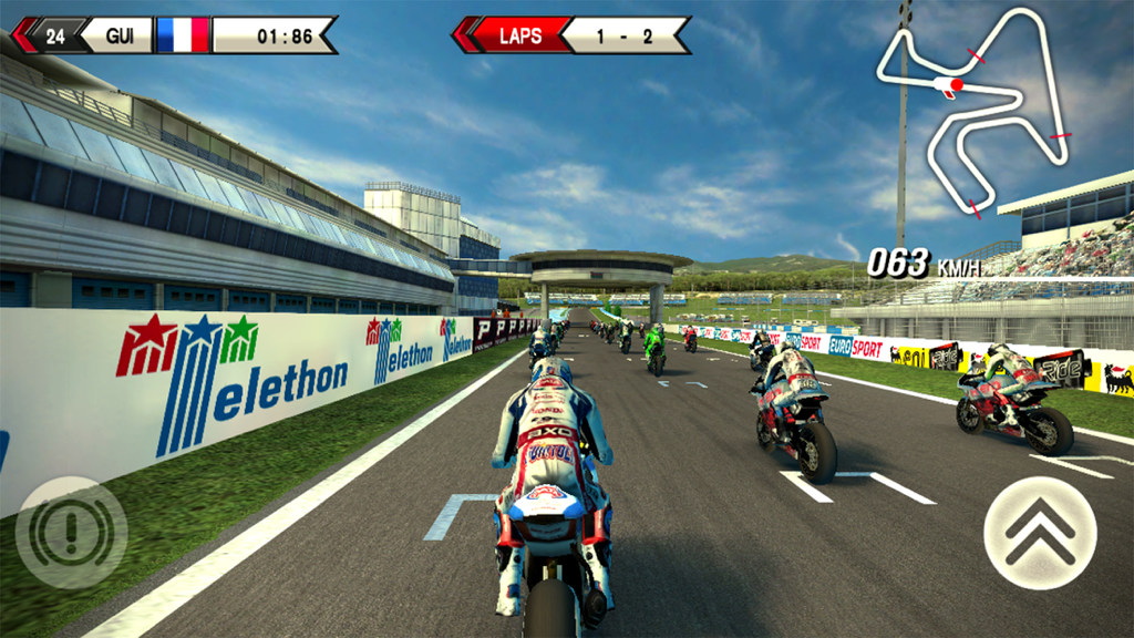 SBK15 - Official Mobile Game - Gameplay of SBK15 Official Mobile Game featuring superbike racers on a professional circuit
