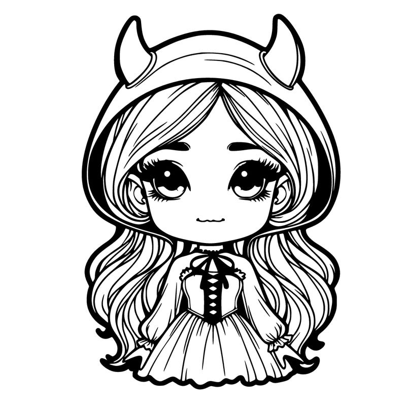 realistic,girl, devil