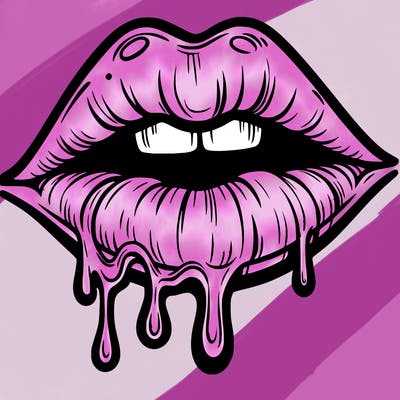 lips that look realistic and drip