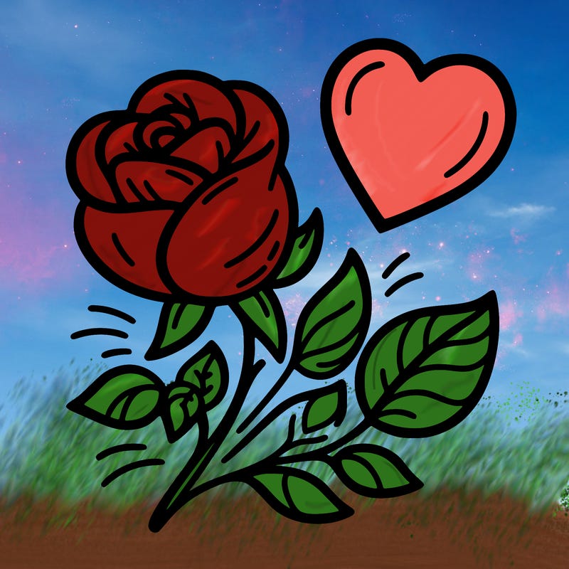 rose and heart