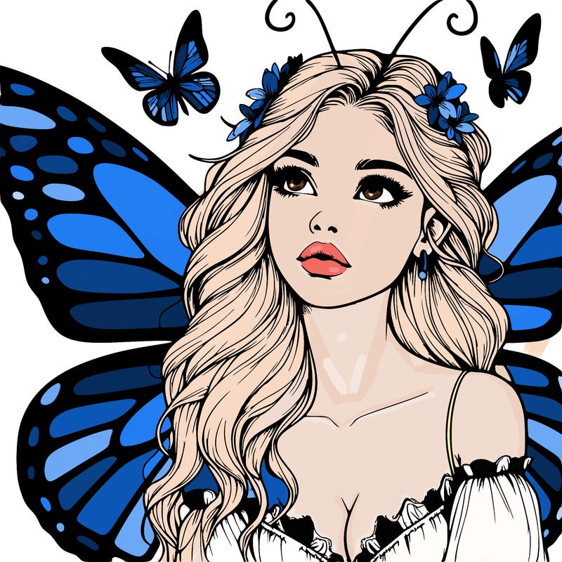 butterfly fairy realistic girl