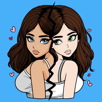 realistic girl split