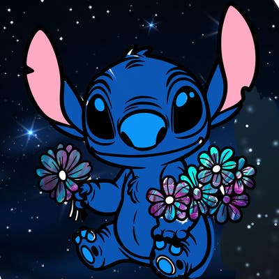 stitch with flowers