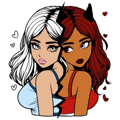 realistic girl split