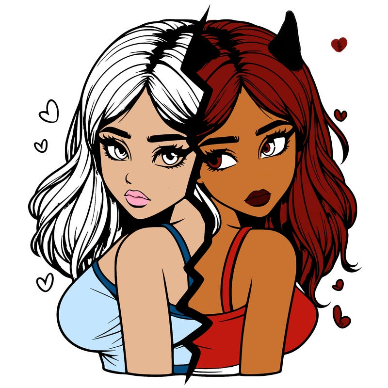 realistic girl split