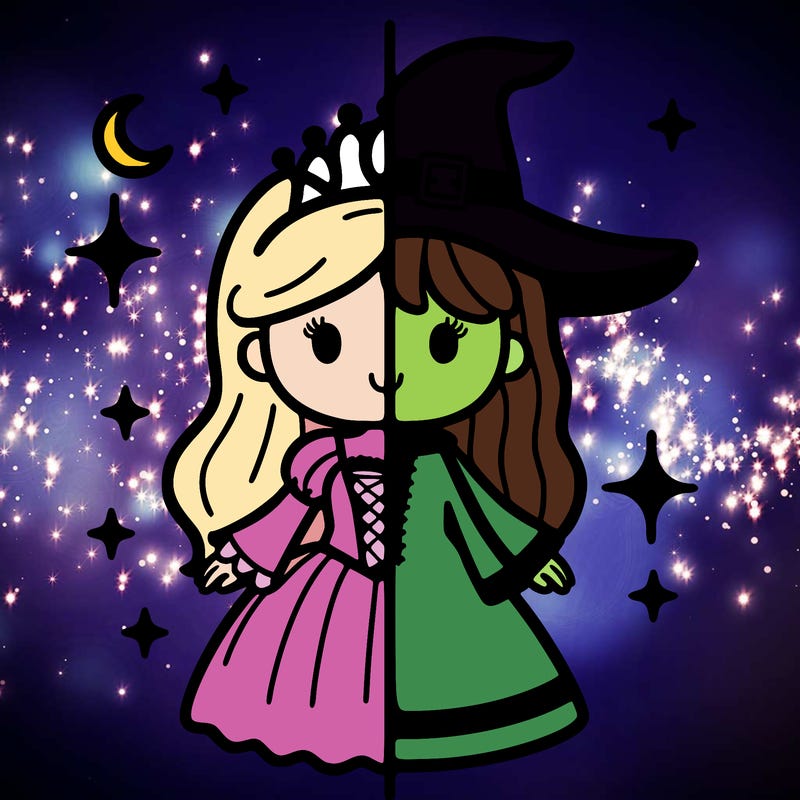 split princess and witch