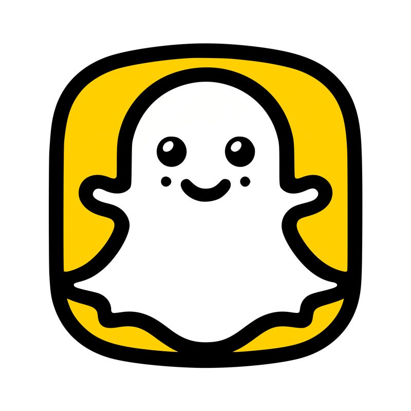 snapchat logo without a face