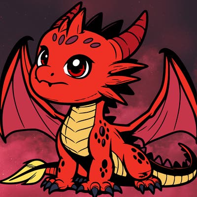 fierce baby night dragon