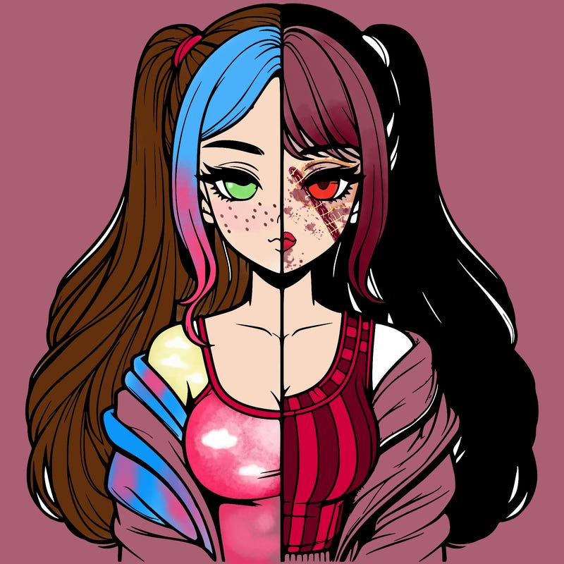 realistic girl split