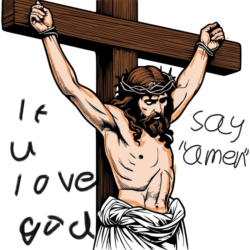 jesus realistic on the cross