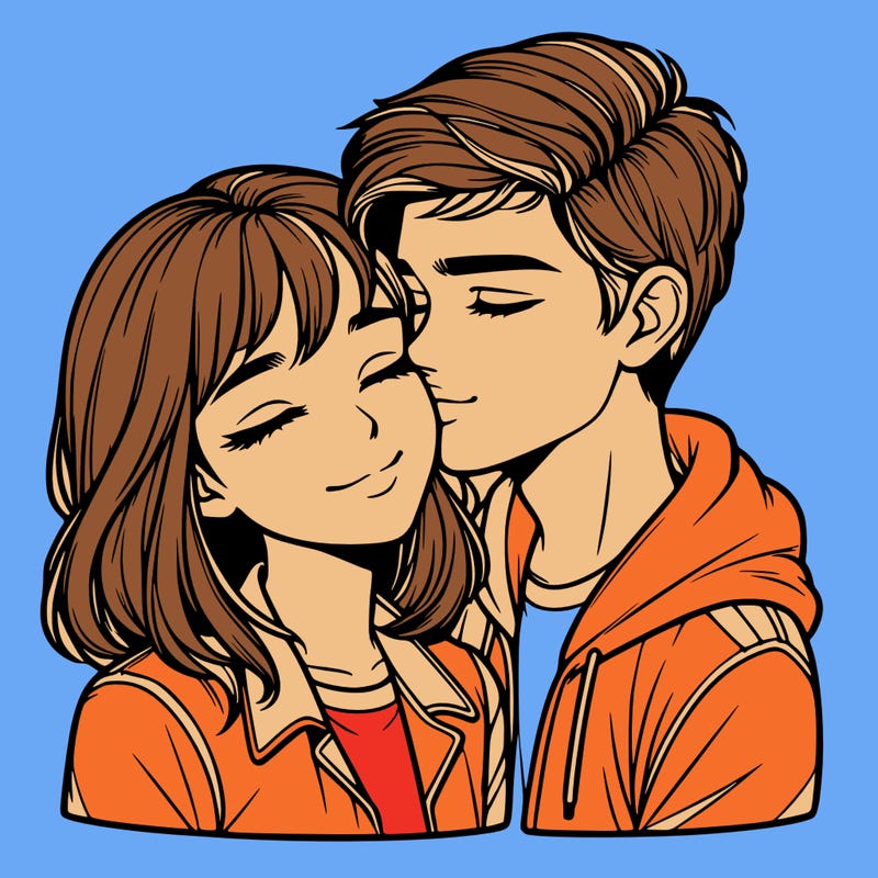 realistic girl and boy  love