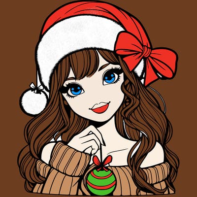 christmas girl realistic