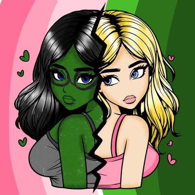 realistic girl split