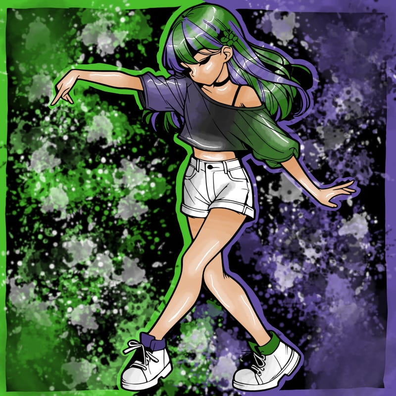 realistic girl danceing