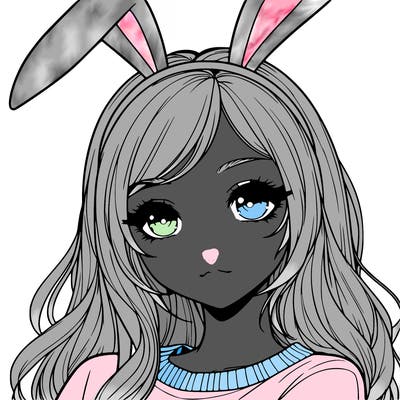 a realistic human girl with cute bunny ears