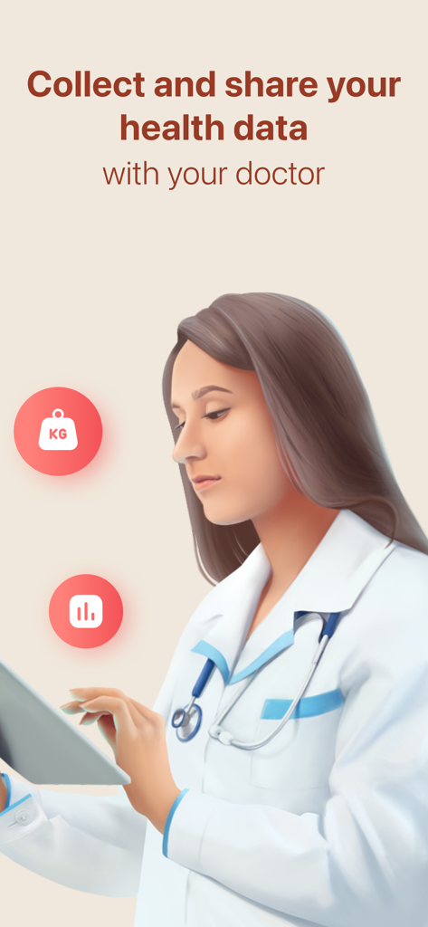 Eine Ärztin, die Schwangerschafts-Gesundheitsdaten und -berichte auf einem digitalen Tablet überprüft