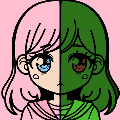 a split of a girl
