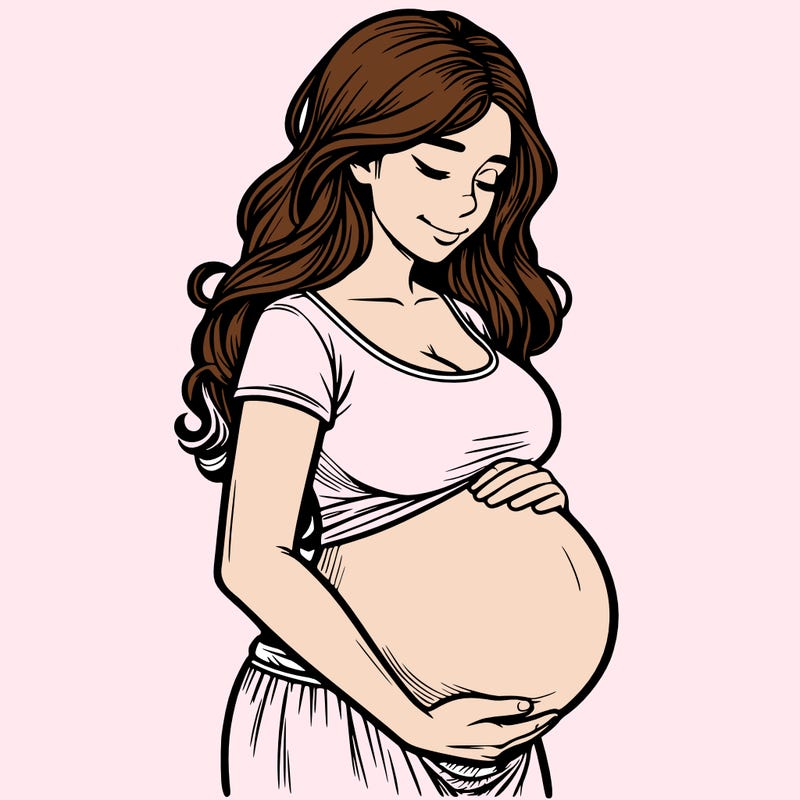 woman heavily pregnant realistic