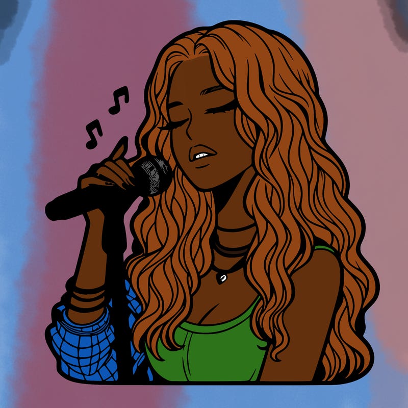 realistic female singer