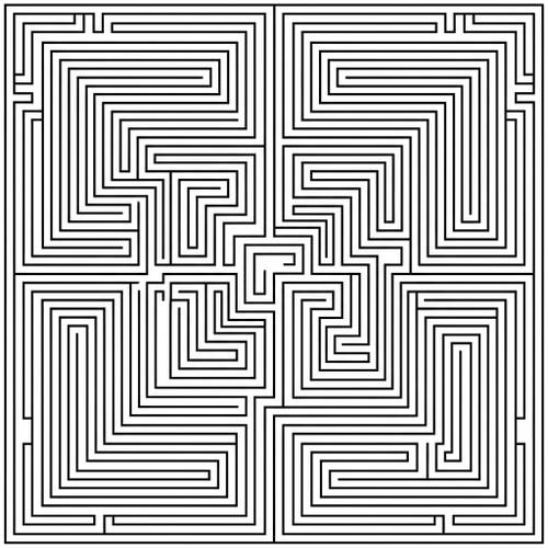 Roman Labyrinth Patterns