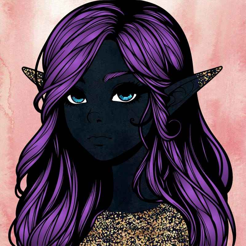 elf girl realistic dark fantasy