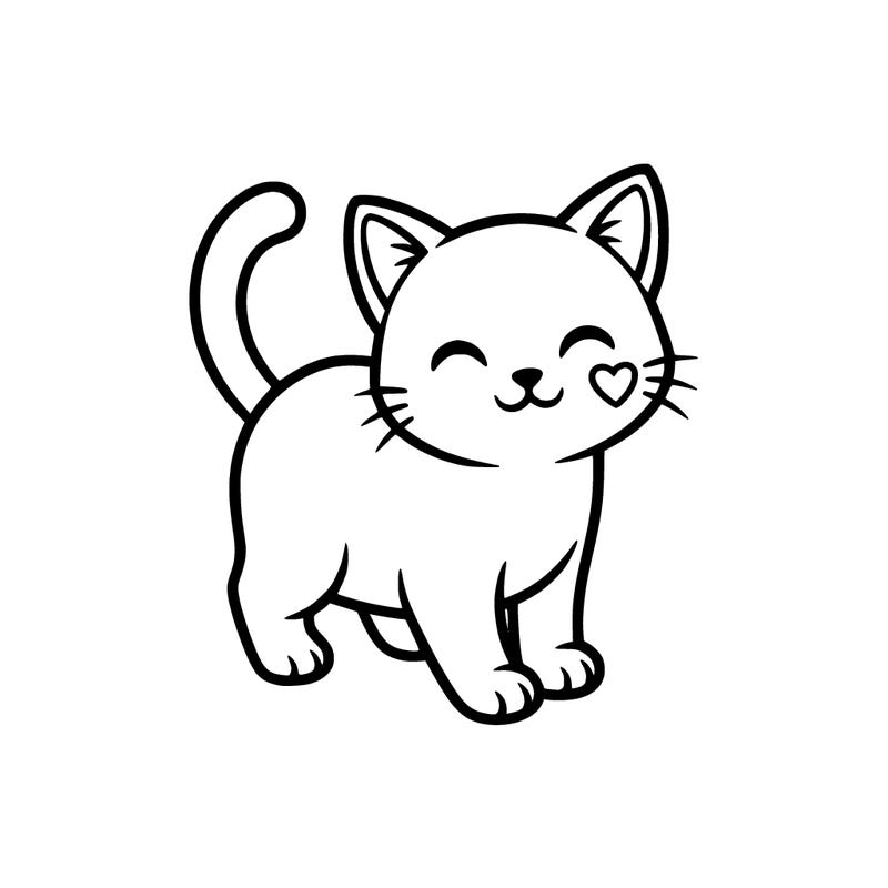 a easy realistic drawing of a kitten 😸