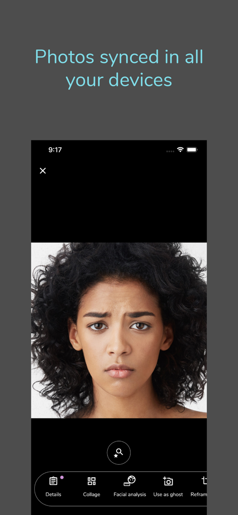 PhotoDoc - Interface of PhotoDoc app showing medical photo sync across devices