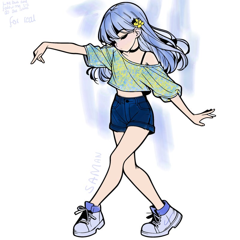 realistic girl danceing