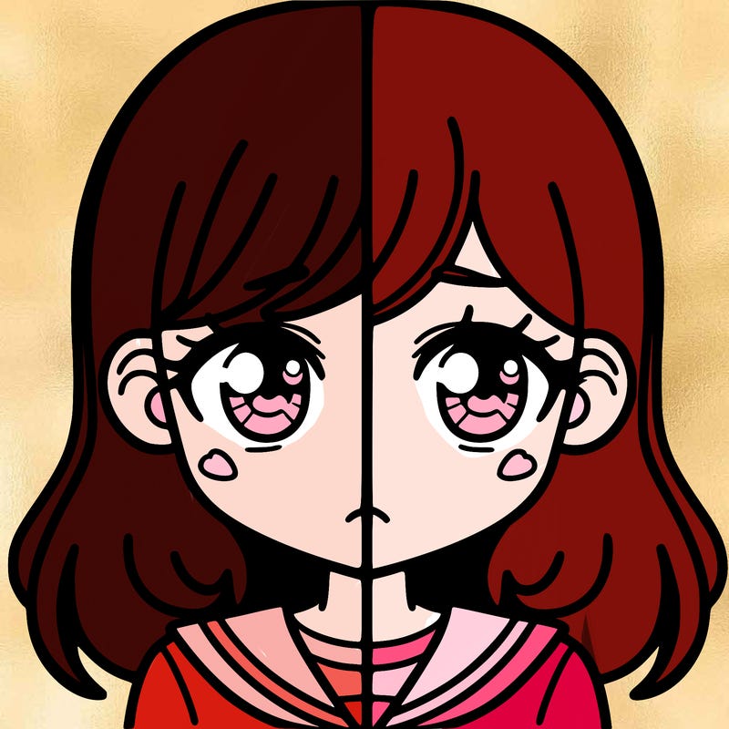 a split of a girl