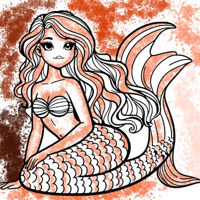 beautiful mermaid woman