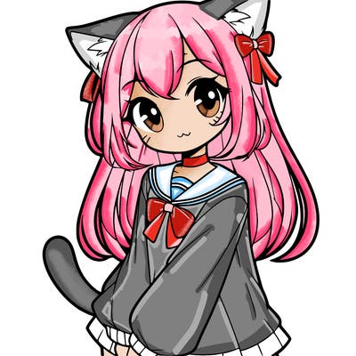 cat anime girl