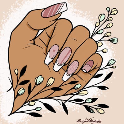 nails with french tip