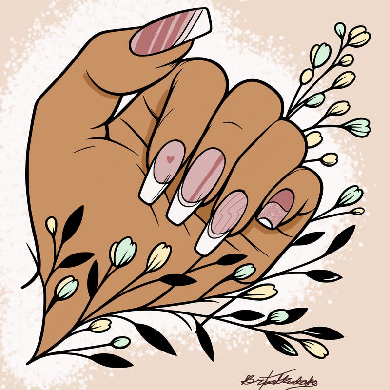 nails with french tip