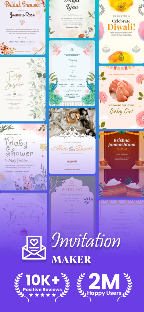 Invitation Maker - Flyer Maker - Graphics & Design App | MWM