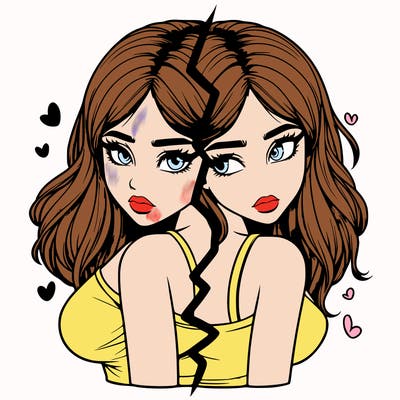 realistic girl split