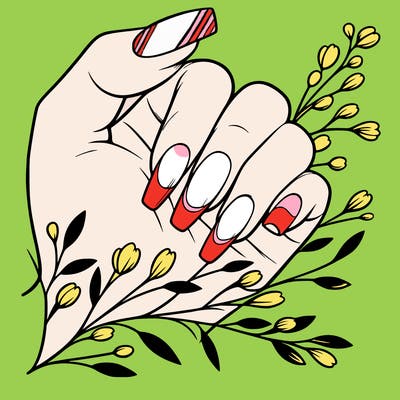 nails with french tip