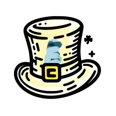 st patrick hat with thin lines